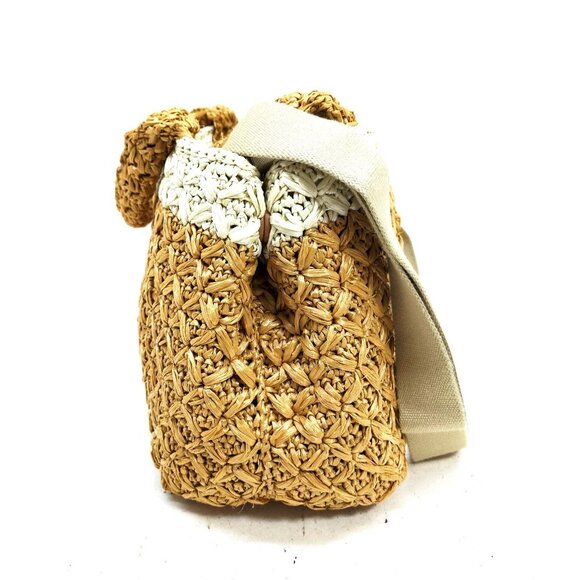 Authentic Prada Hand Bag Brown Raffia mn715-112925 - Picture 4 of 16